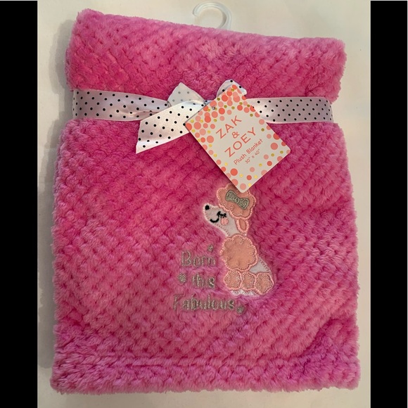 Zak & Zoey Pink Plush Blanket - Picture 1 of 2